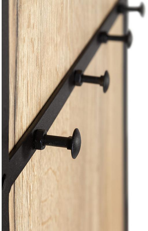 1791 Панель для прихожей с вешалкой Loft Дуб Натур R-HOME 4009303H_Натур - Вид №4