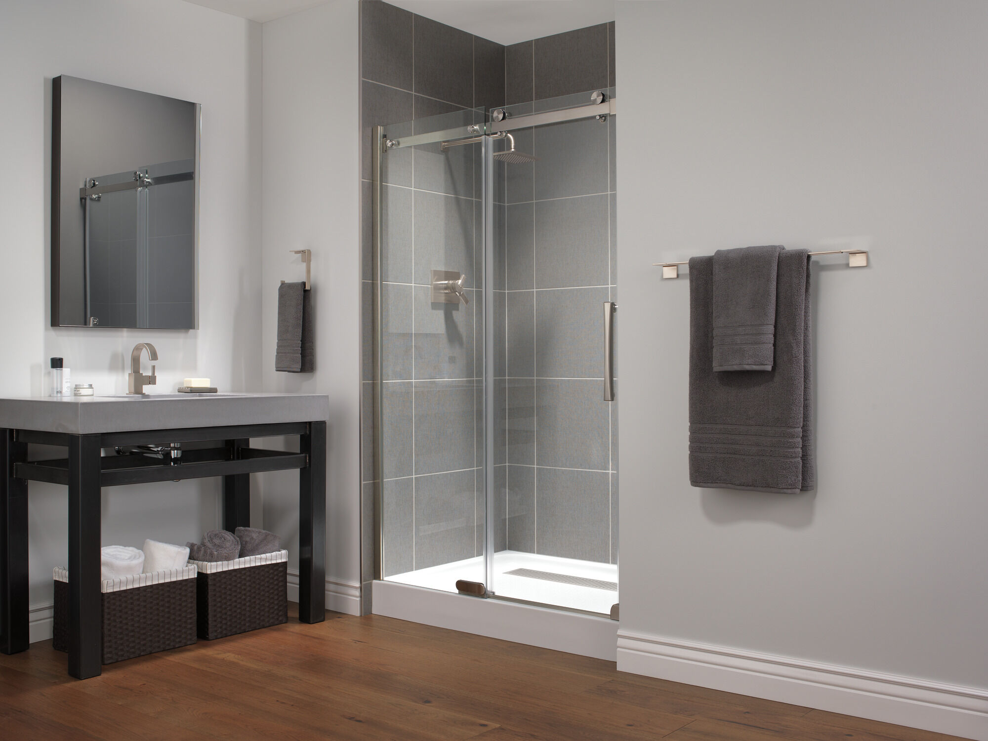 Безрамный душевой уголок 48 "x 36" Delta Faucet B912912-4836-SS - Вид №22