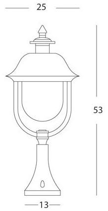 SOVIL Столбик из алюминия и меди Rustica 137/14 - 138/14 - Вид №2