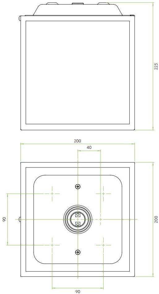 Astro Lighting Уличный потолочный светильник из нержавеющей стали и стекла Box 1354001 - 1354002 - Вид №3