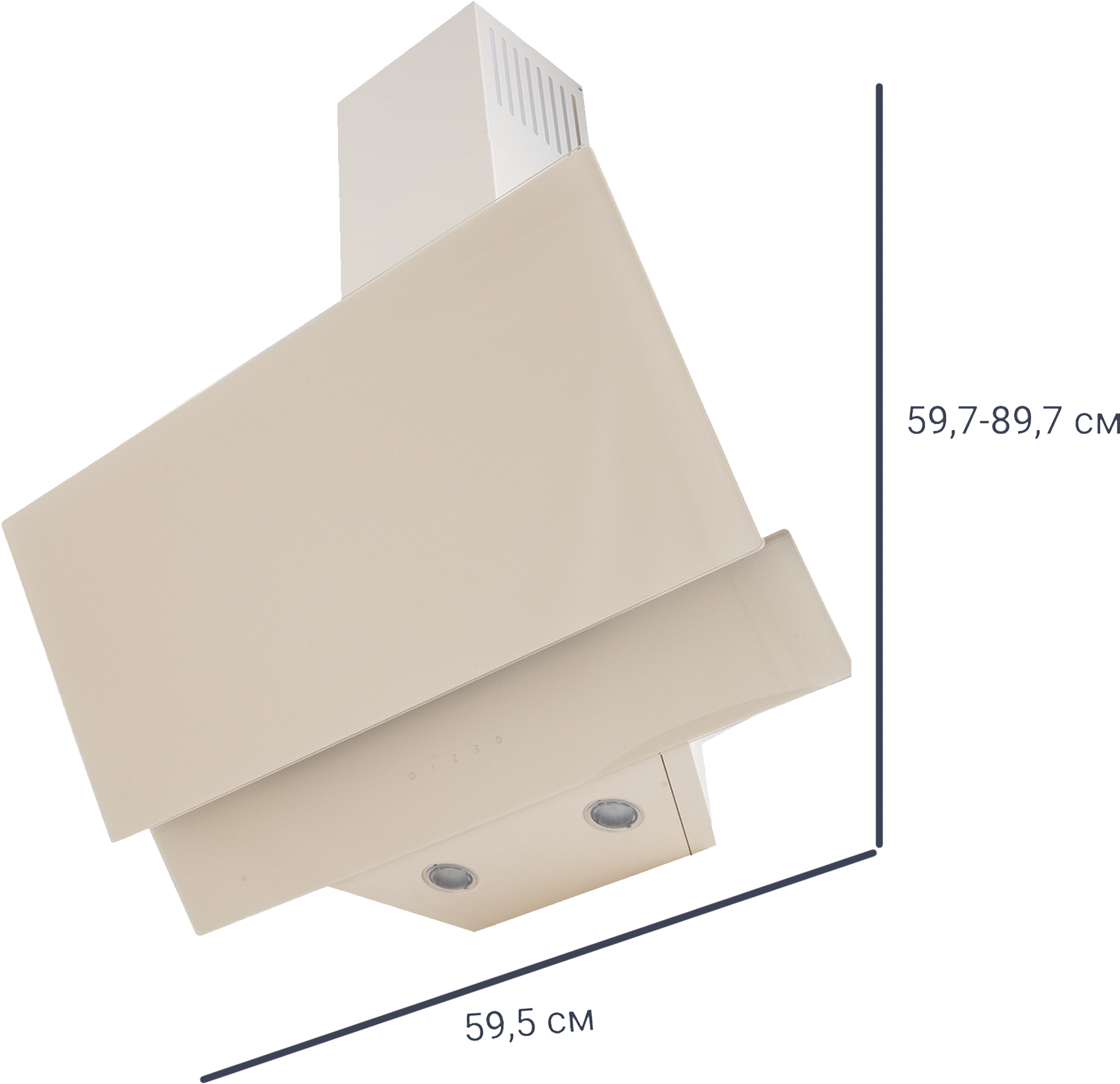 Вытяжка наклонная Kitll KCH 6104 с сенсорным управлением и стеклянной панелью 83591105