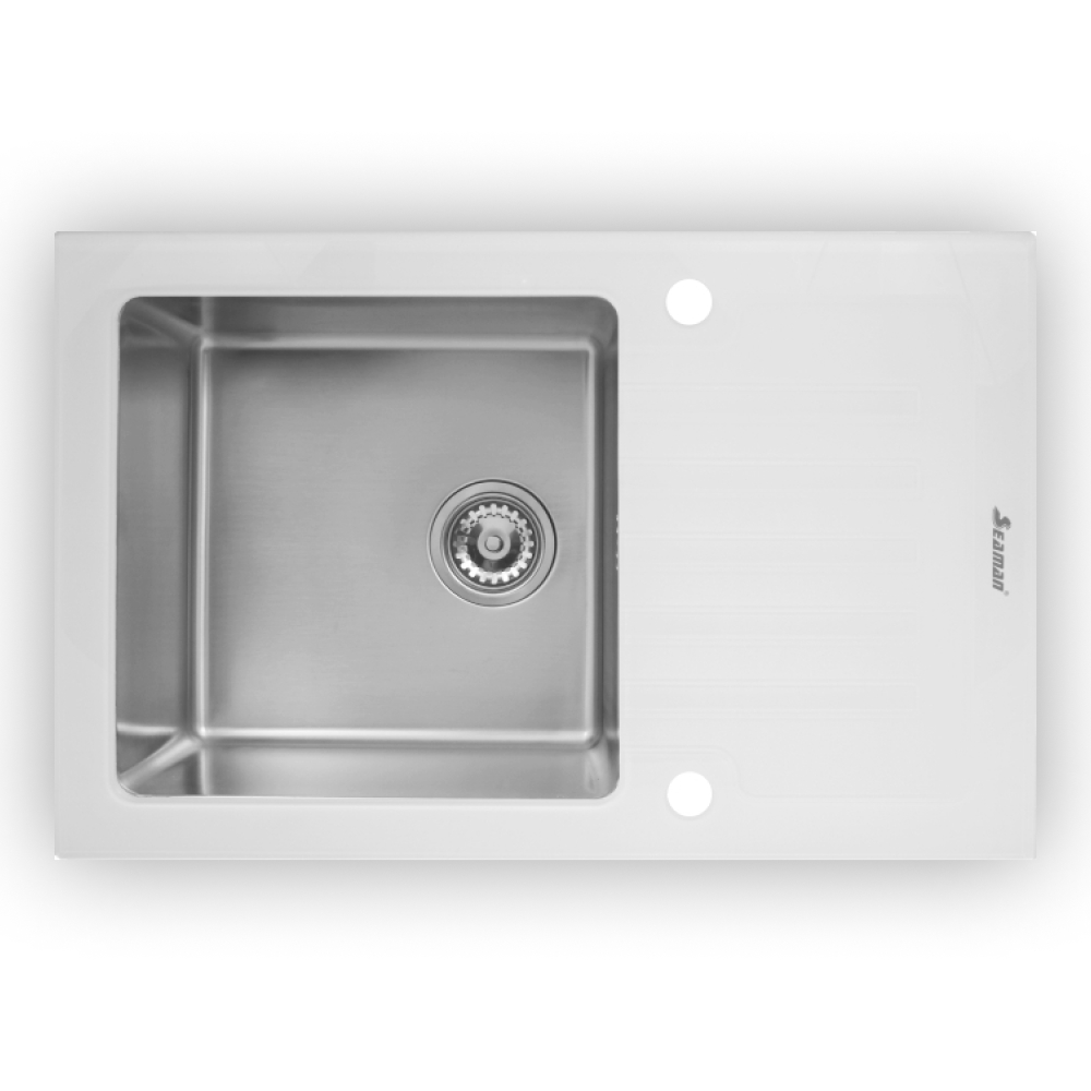 Кухонные мойки Eco Glass SMG-780W.B SEAMAN 