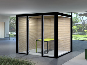 Многосторонняя акустическая офисная кабина со встроенным освещением