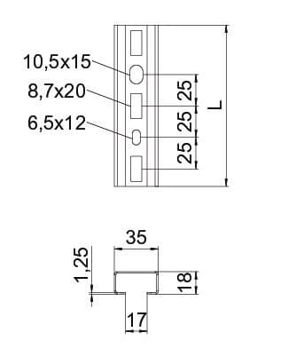 Стальной профиль C OBO Bettermann BlackLine ARCH-00084413 - Вид №4