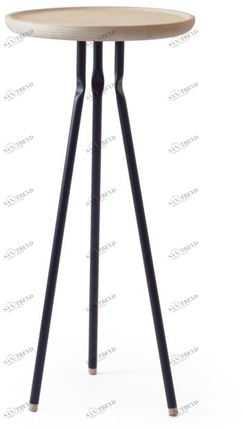 Askia Круглый высокий журнальный столик из ясеня Bend 1.t05.ah.mbk