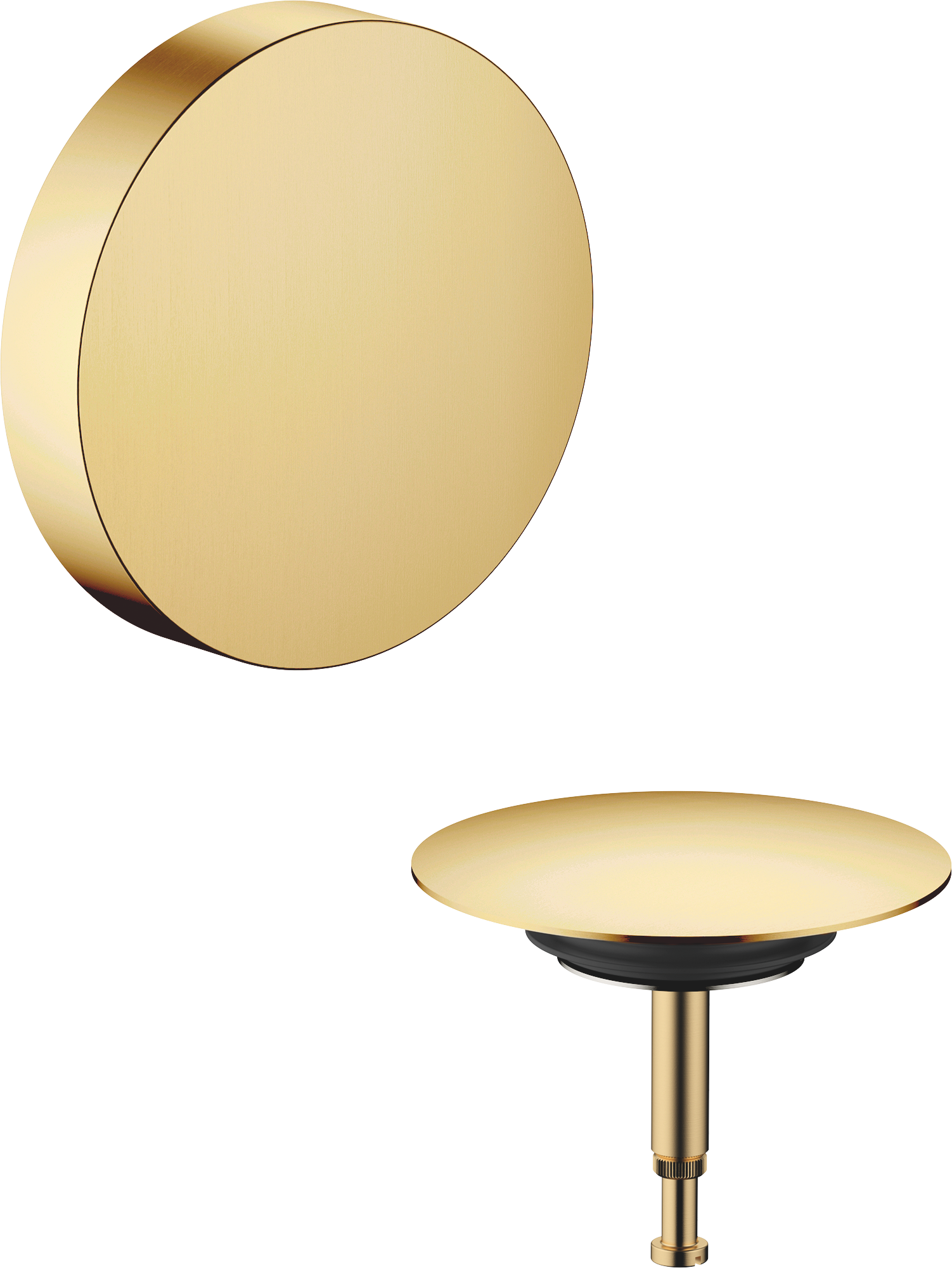 Выдвижной слив и перелив – Brushed Durabrass (23-каратное золото)