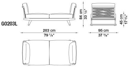 B&B Italia Outdoor Диван с шезлонгом Gio sun-id-1442753 - Вид №14