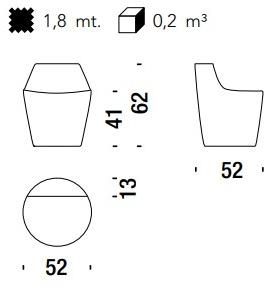 Moroso Кресло из войлока Saruyama island sun-id-1373421 - Вид №1