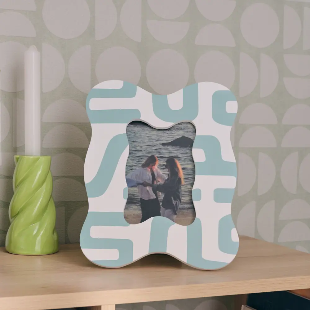 Рамка без паспарту 10x15 см МДФ цвет голубой Santreyd STLM-2113021