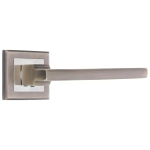 Ручка дверная на розетке Фабрика замков A 206 алюминий гальваническое покрытие цвет античная бронза