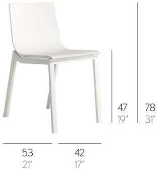 GANDIABLASCO Штабелируемый садовый стул из полиуретана Stack sun-id-1413292 - Вид №8