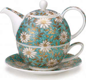 10586577 Dunoon Набор чайный Dunoon "Эгоист.Ромашки" 500мл (голубой) Фарфор костяной