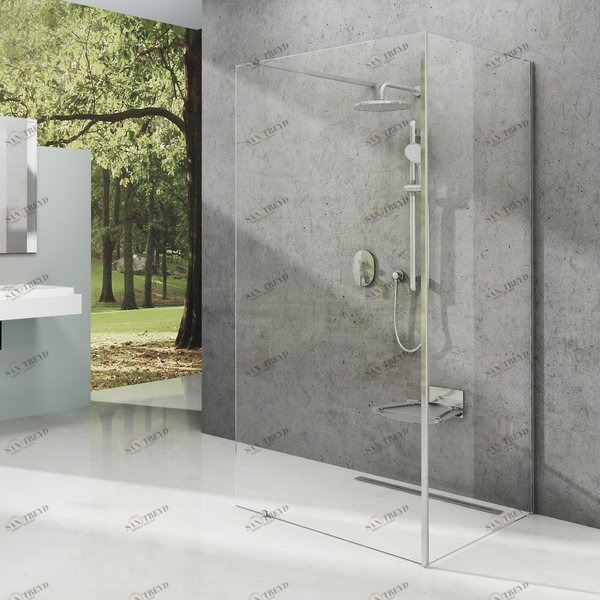 ST Walk-In Corner 1200 x 800 x 2000 черный + транспарент Ravak GW1CG4300Z1