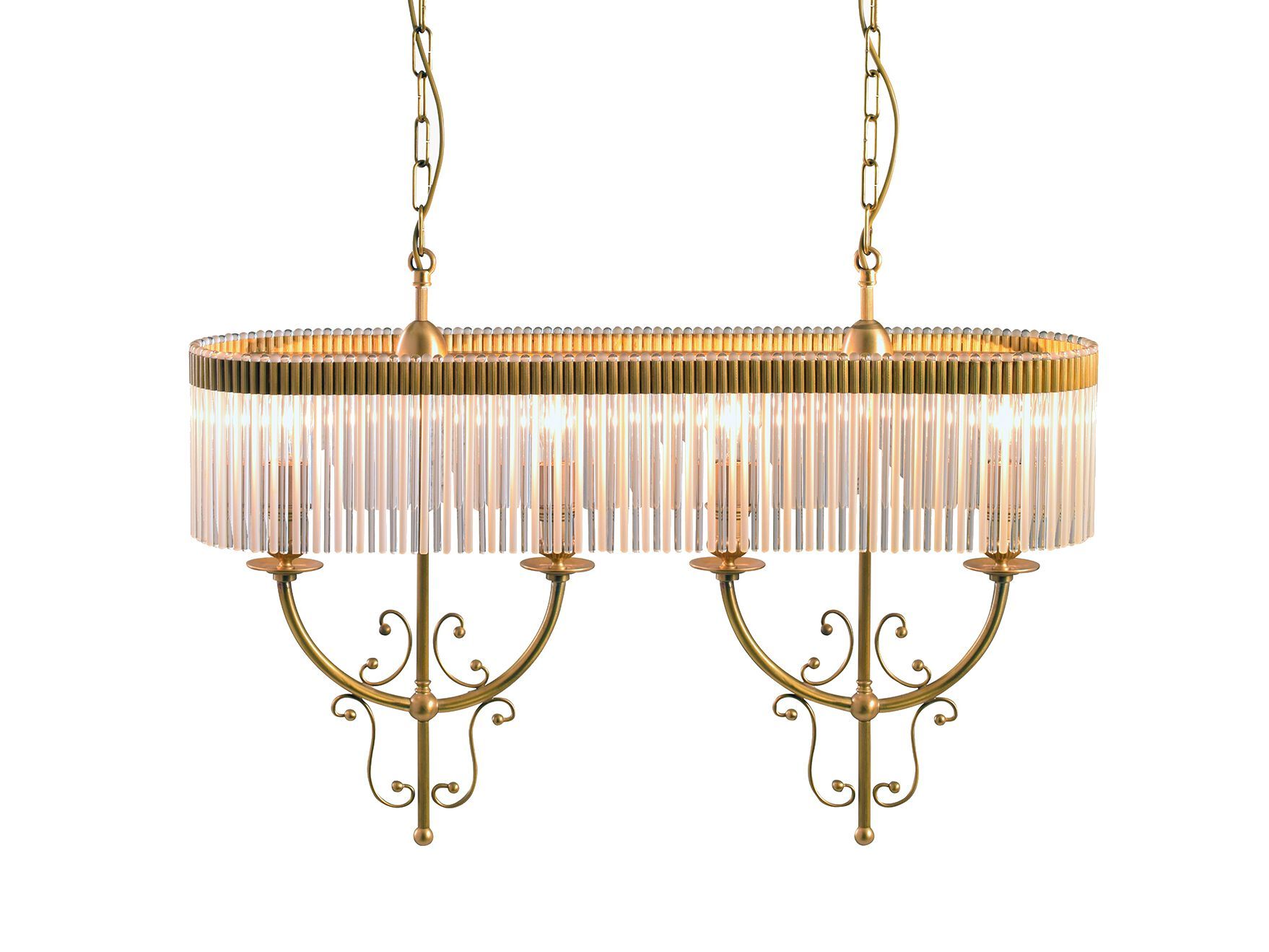 Светодиодный подвесной светильник из латуни и стекла Lampex Italiana Seicento ARCH-00048652