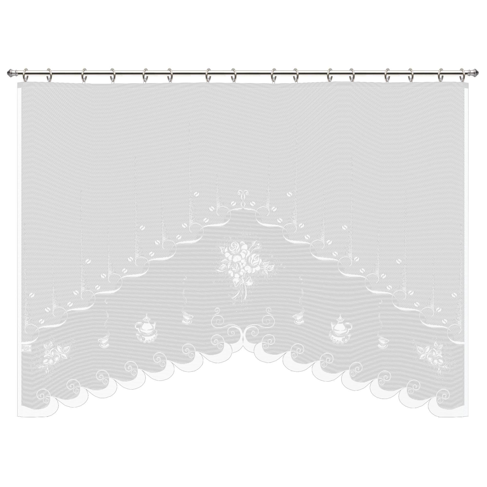 18205282 Занавеска для кухни на ленте «Утро», 220х160 см, сетка, цвет белый Santreyd 