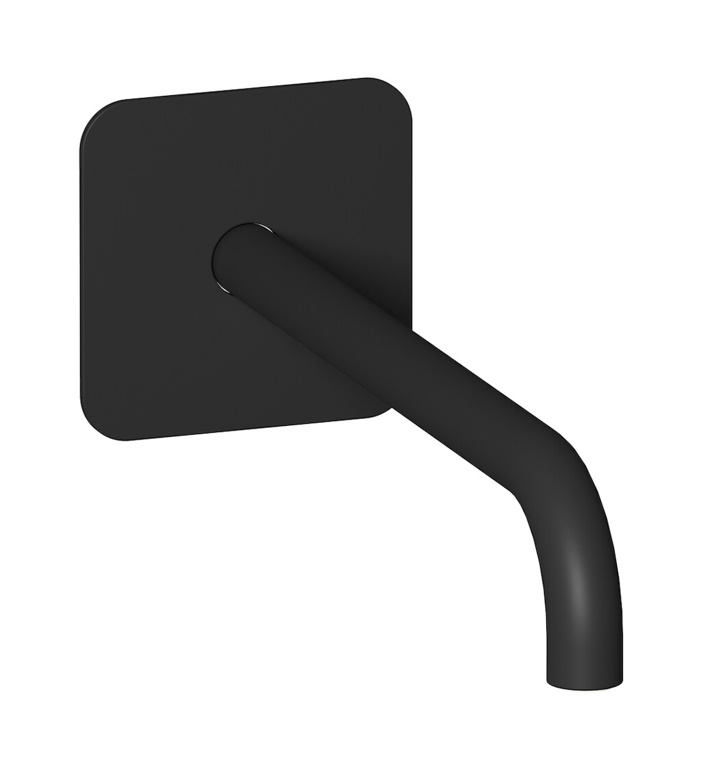 Длинный настенный излив для ванны WE ARE IB rx328np_22 Matt Black Reflex