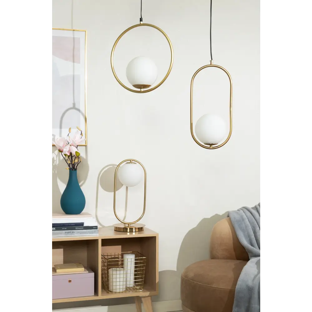 Светильник подвесной Francene TL1227H-01GD, 1 лампа, 8 м², цвет золотой/белый 82810863 STLM-2010266 Toplight  - Вид №6