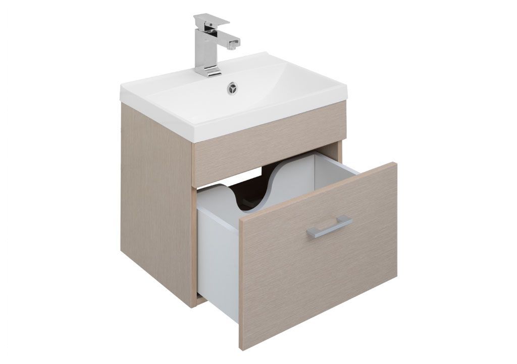 Тумба с раковиной Aquanet Нота NEW 50 светлый дуб 0015909200204095 - Вид №3