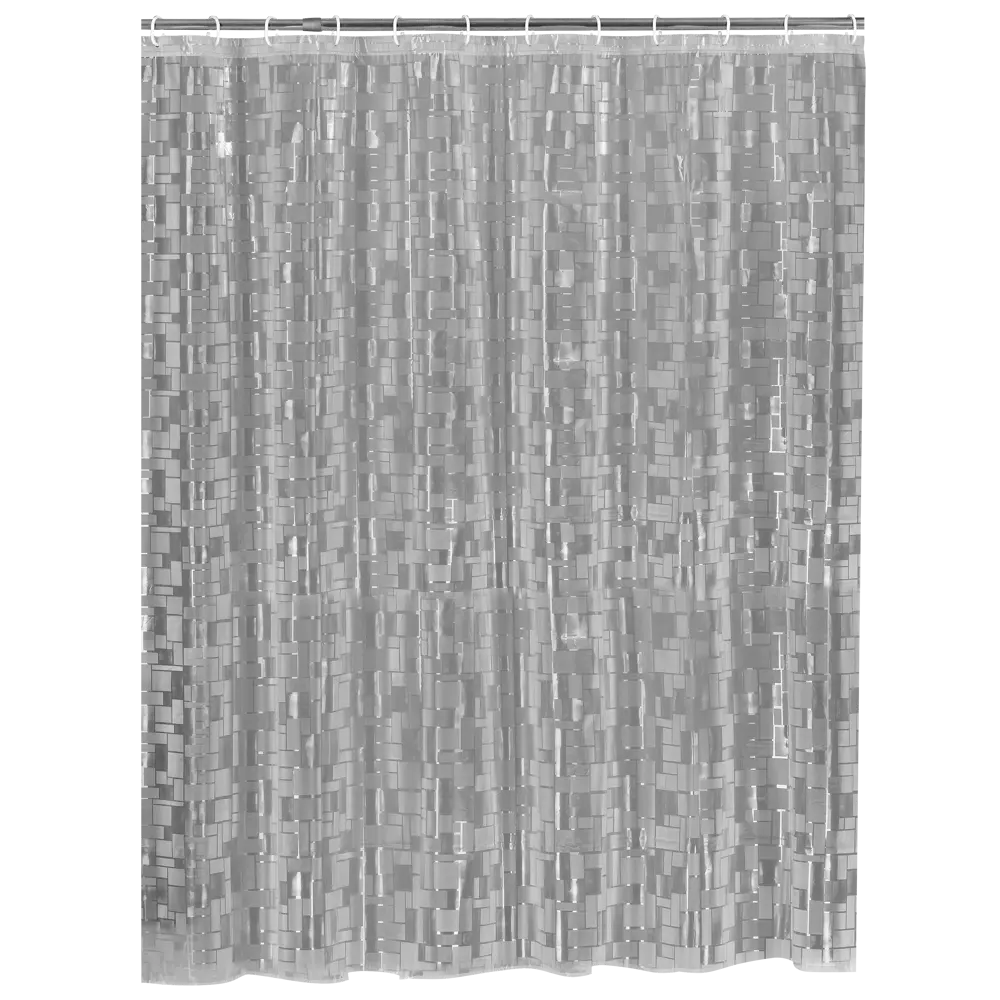 Штора для ванной с кольцами Niklen 3D 180x180 см PEVA цвет серый 84466778 STLM-2210356 - Вид №2