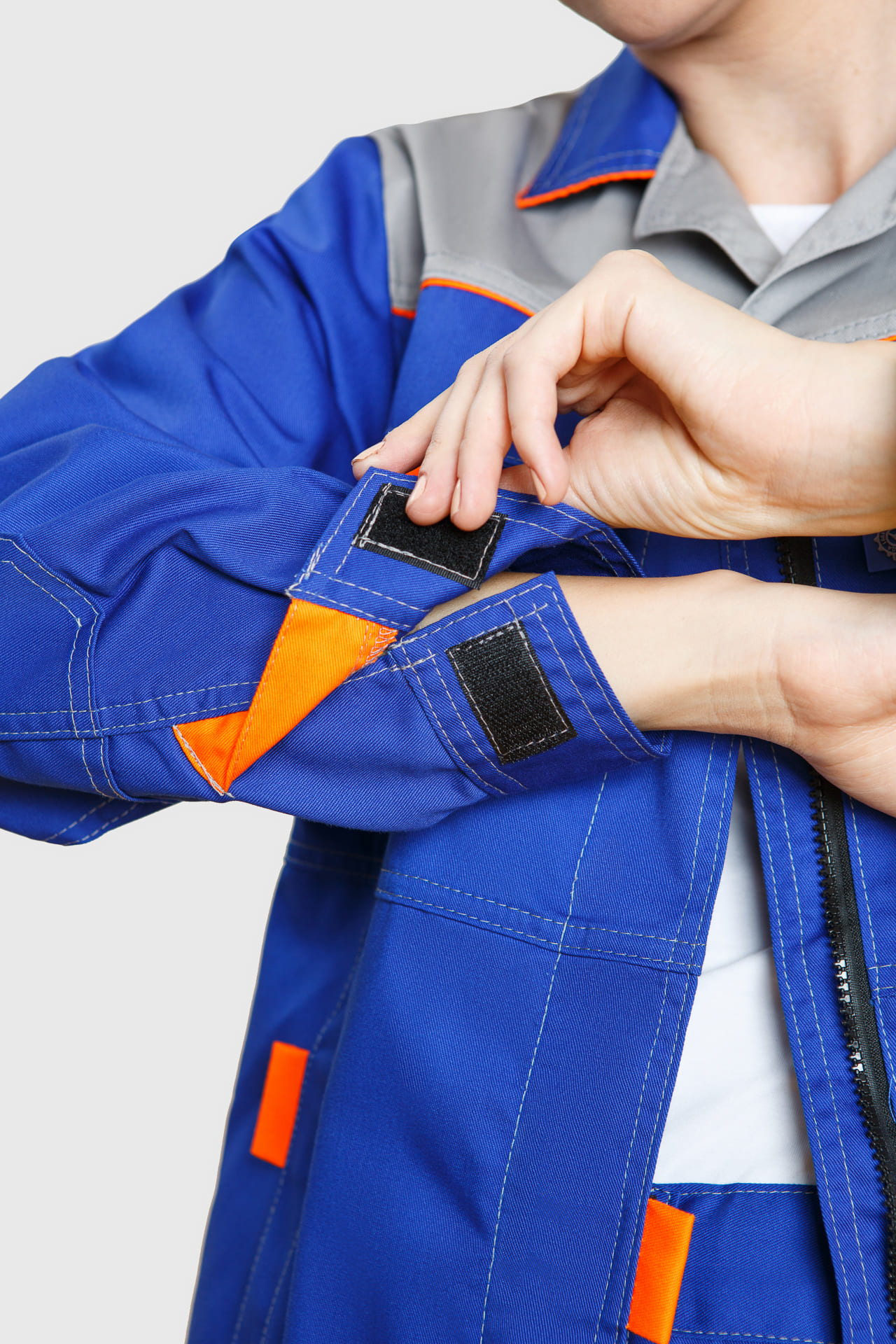 65194 Костюм "Профессионал" женский василек-светло-серый  Летняя спецодежда  размер 44-46/158-164  - Вид №18