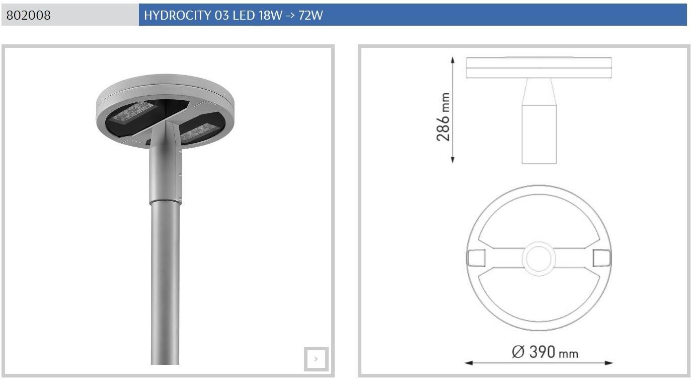 PUK Светодиодный уличный фонарь из литого под давлением алюминия Hydrocity sun-id-1465281 - Вид №17