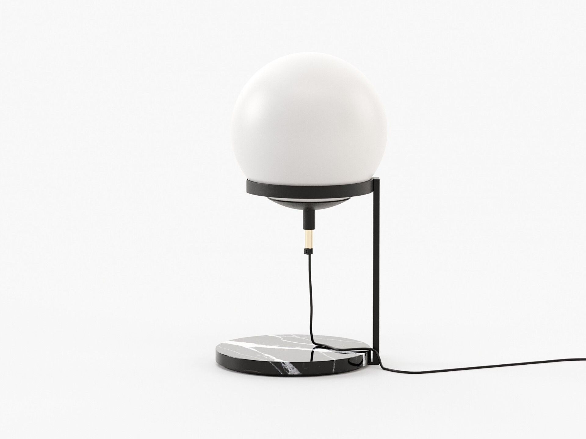 Настольная лампа из нержавеющей стали и стекла Laskasas Clarke ARCH-00125895 - Вид №1