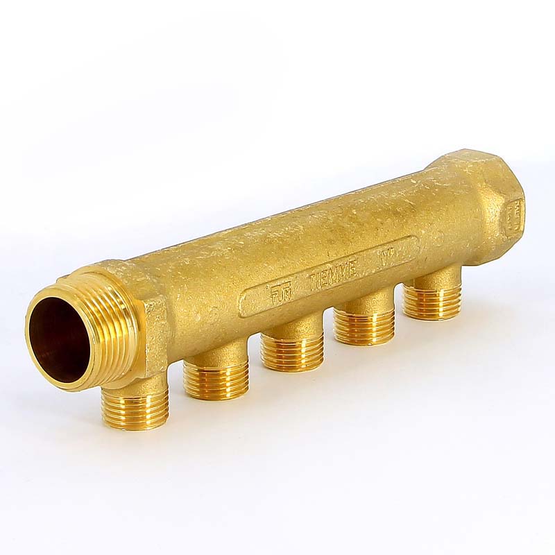 Коллектор НВ 1" TIEMME 5 выходов 1/2"Н 36мм 1910011 - Вид №2