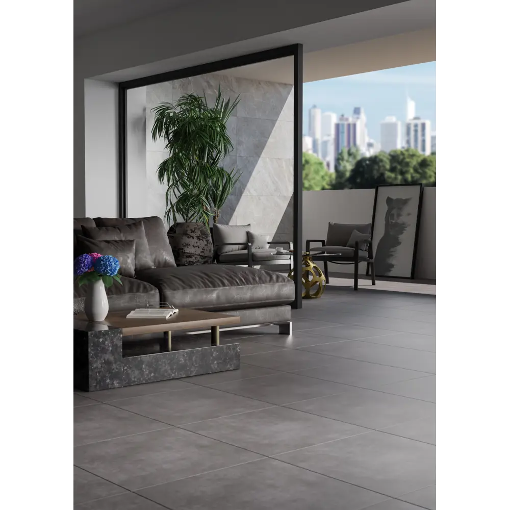 Глазурованный керамогранит Ceramente Stellare Cement Pro 60x60x0.95 см 1.44 м² матовый цвет темно-серый 84177003 STLM-2193665 - Вид №5