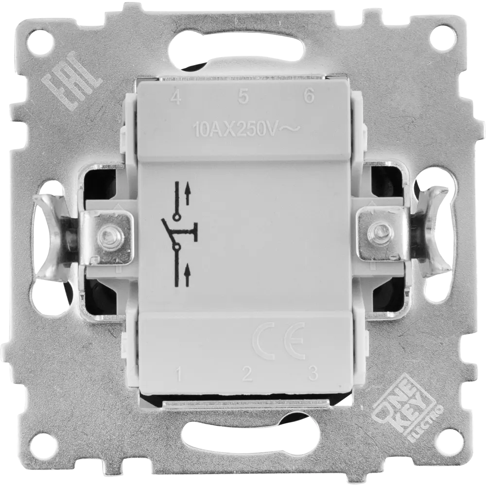 Выключатель встраиваемый Onekeyelectro 1 клавиша с самовозвратом цвет черный Florence STLM-2140338 - Вид №2