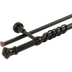 Карниз двухрядный Успех 240 см цвет венге