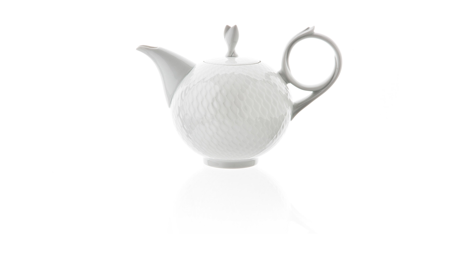10664301 Meissen Сервиз чайный "Игра волн, рельеф, белый" №2 на 6 персон на 21 предмет Фарфор, Керамика  - Вид №1