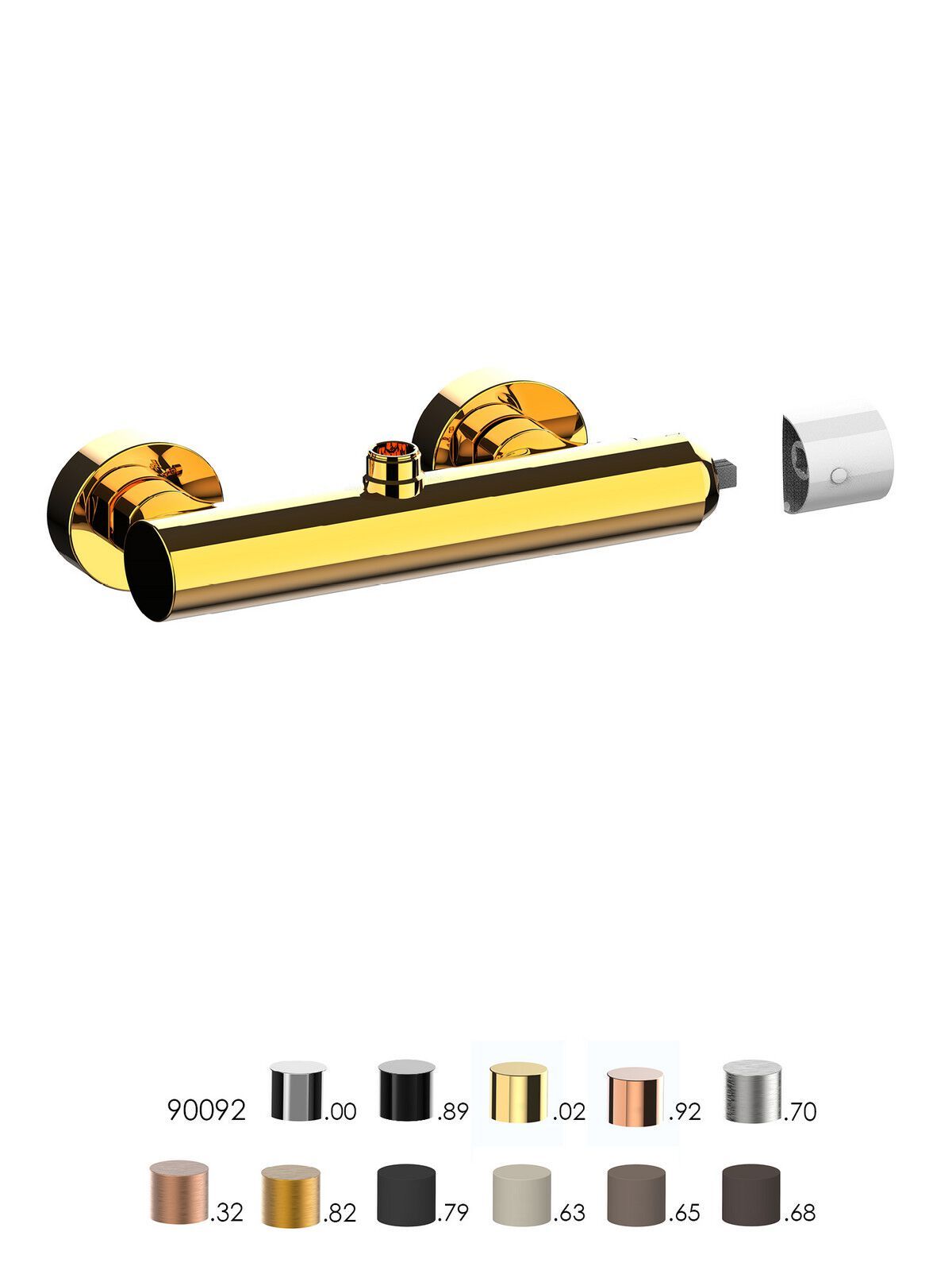 Внешний однорычажный смеситель для душа с 2 отверстиями Rubinetterie Frattini Narciso S ARCH-00122493 - Вид №1