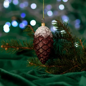 88458706 Новогоднее украшение Шишка 10x7 см цвет коричневый STLM-1517951