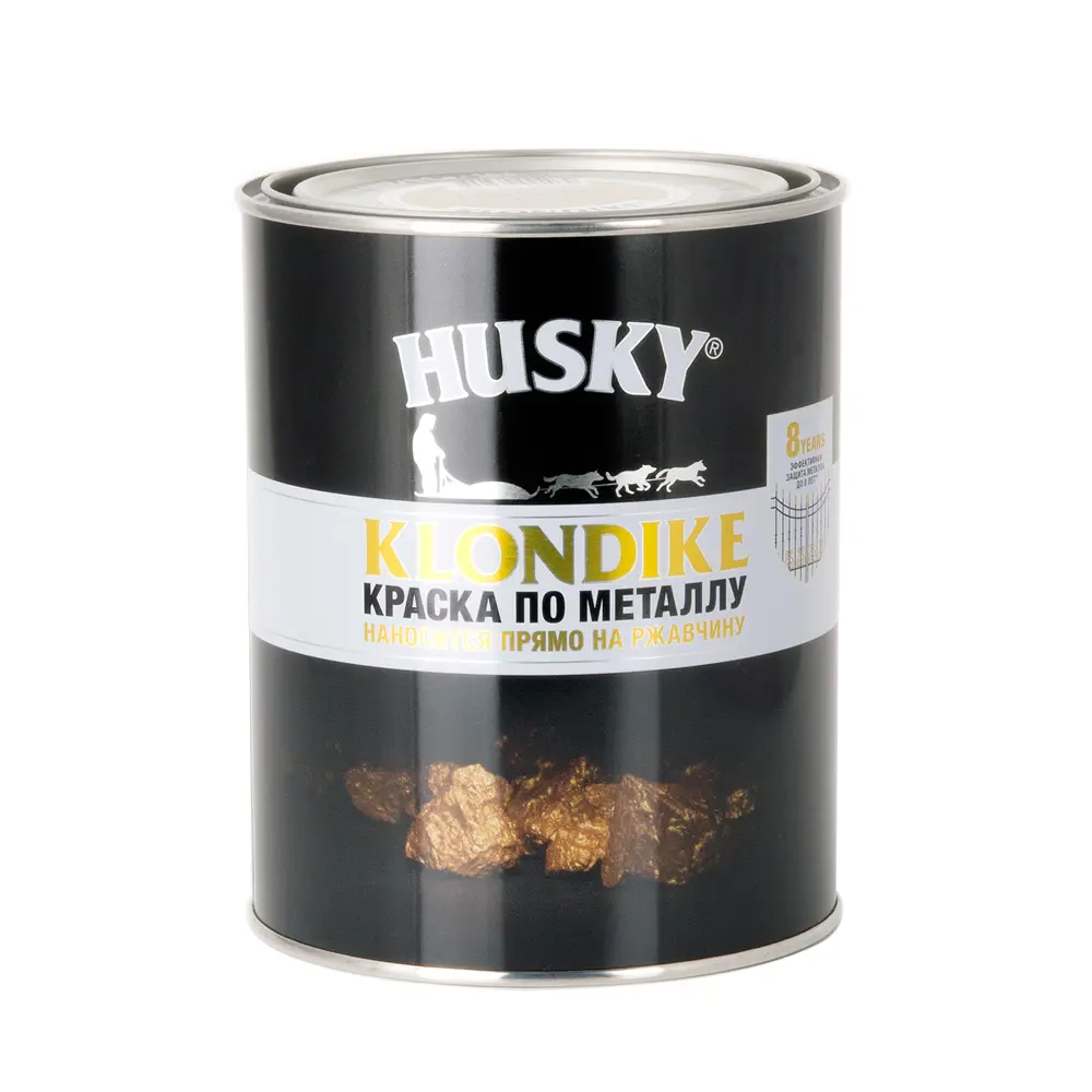 Краска по металлу Husky Klondike глянцевая цвет серый 0.9 л RAL 7005 84391767 STLM-2198528  - Вид №1