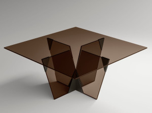 Стеклянный квадратный стол