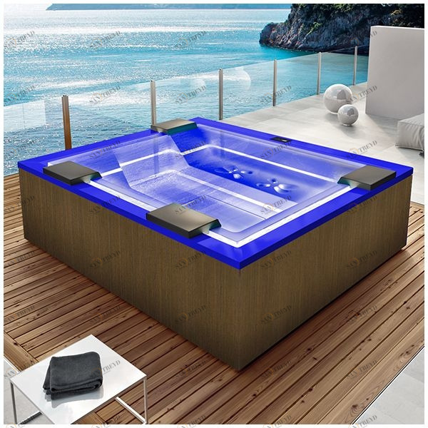Бассейн Gruppo Treesse Zen SPA-V202H-PL-SI прямоугольный spa с гидромассажем аэромассажем встроенный синий SPAV202HPLSI