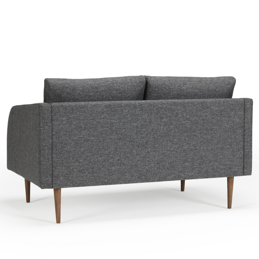 Диван двухместный Hugo с ножками из дуба/грецкого ореха, темно-серый Kragelund 37002248248 - Вид №4