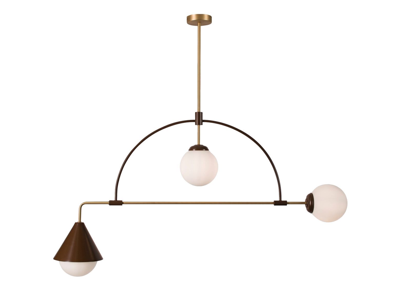 Светодиодный подвесной светильник из латуни и стекла Lampex Italiana LEONARDO ARCH-00072094