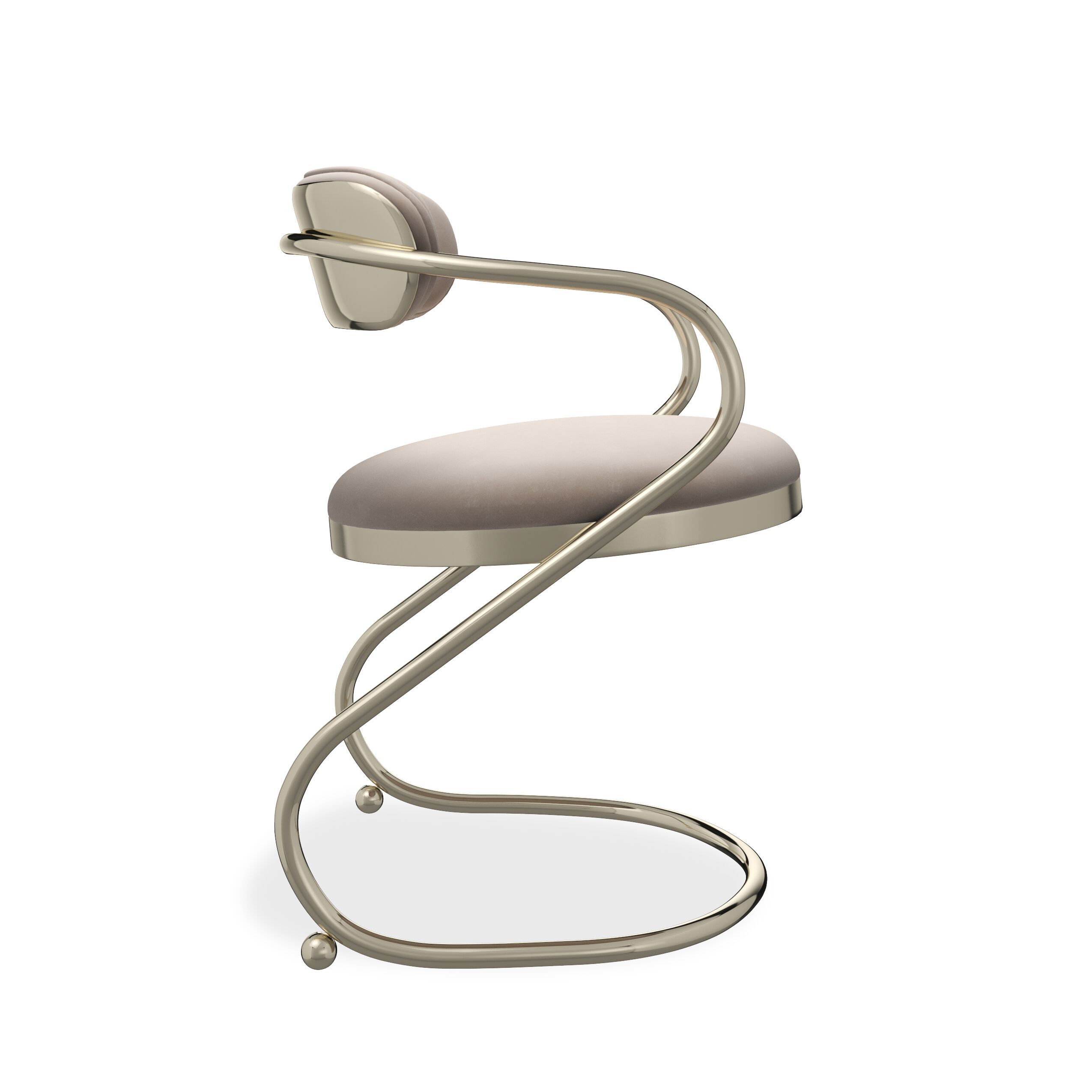 Металлический мягкий стул с открытой спинкой Caracole RETROSPECT ARCH-00103766 - Вид №7