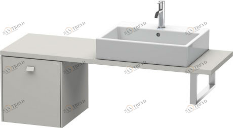 BR512100707 Brioso Шкафчик для компактной консоли Бетонно-серый матовый декор Duravit