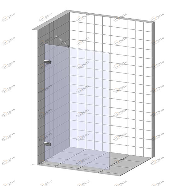 Душевая перегородка в нишу 80x200 GK-861NA стекло прозрачное 6 мм GUTEWETTER TREND DOOR 80X200GK861NA