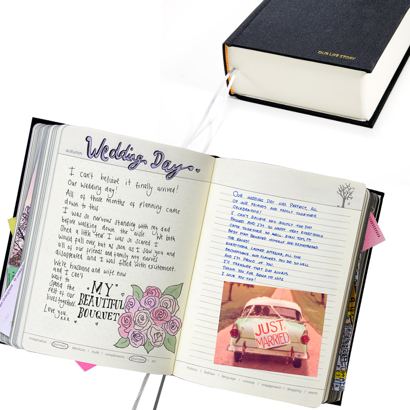 SK OURLIFESTORY1 Дневник для двоих our life story черный Suck UK 