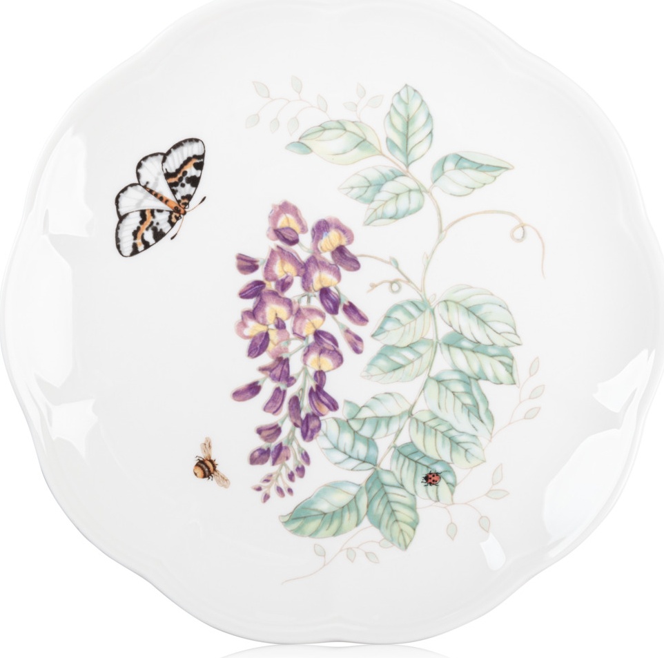10524873 Lenox Тарелка акцентная Lenox "Бабочки на лугу" 23см Фарфор 