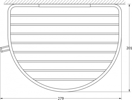 010 Полочка-решетка полукруг 26 см RYN FBS Ryna - Вид №1