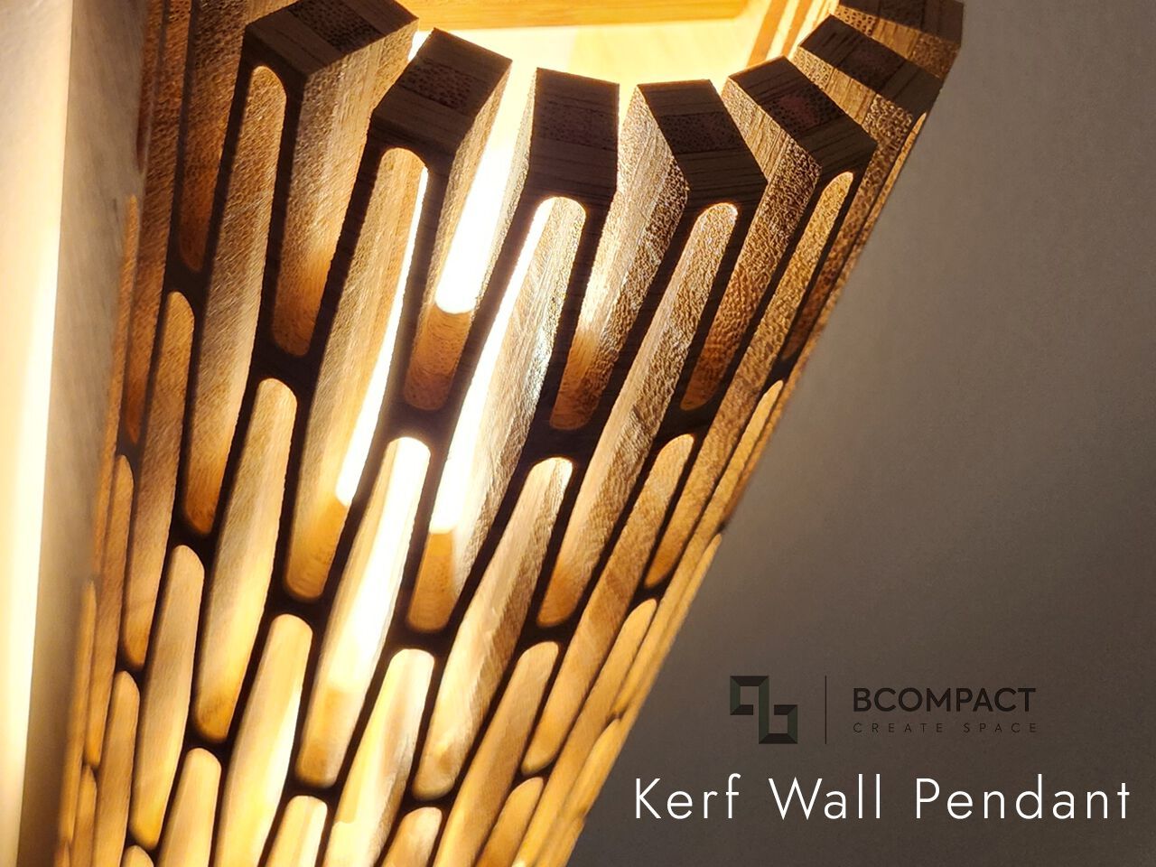 Бамбуковый настенный светильник Bcompact Kerf ARCH-00110918 - Вид №4