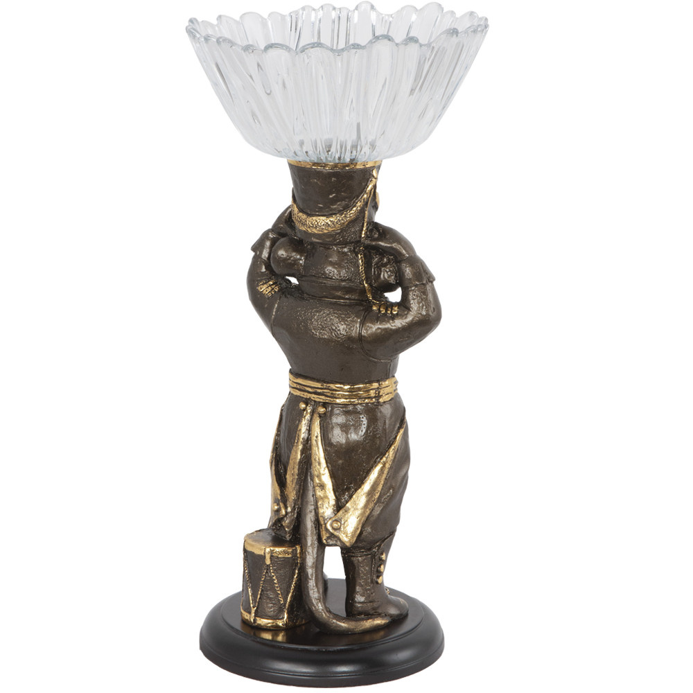 52081 BOGACHO Фруктовница-конфетница Бравый гусар Литьевой мрамор / стекло  - Вид №3