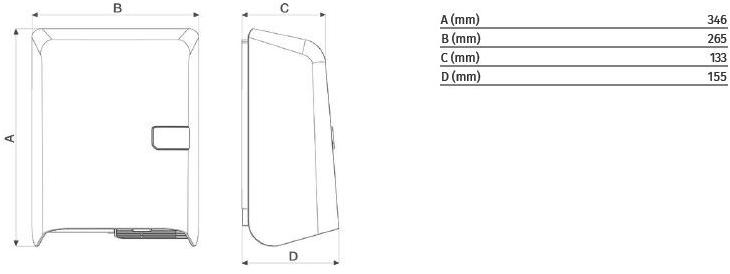 Ручная электрическая сушилка для рук из абс Easy dry 70909 Santreyd - Вид №5