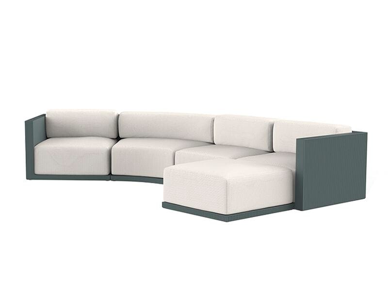 Модульный тканевый садовый диван с полуостровом Vondom ARCH-00146621