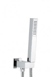 156CR Набор ручного душа 156: шланг 150см. из латуни (C02706А), однорежимная лейка, цвет хром