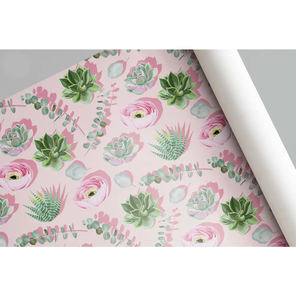 Симфония: Упаковочная бумага «Нежные кактусы» для изысканных подарков 85262972 STLM-0060616 - Вид №1